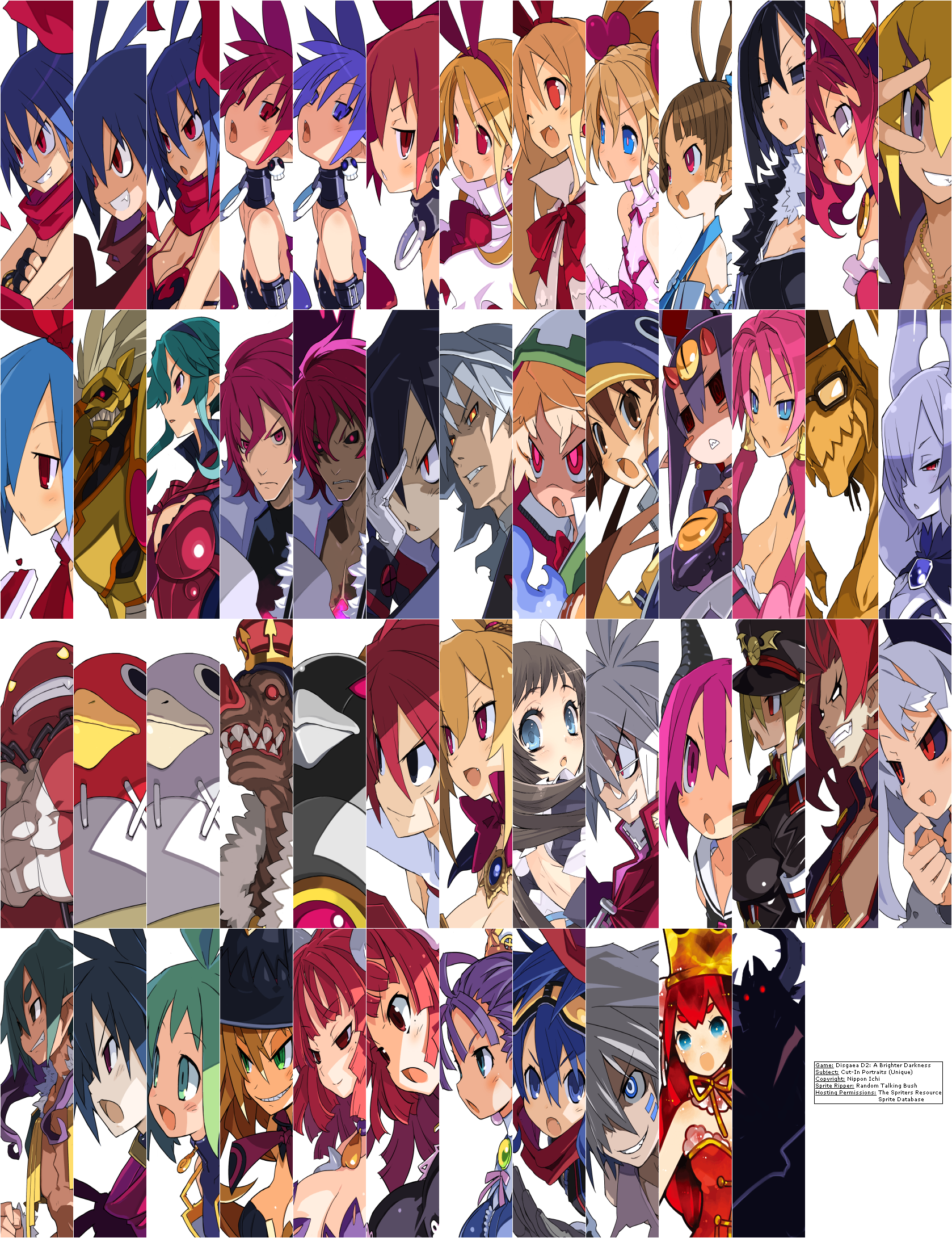 53610 ] - Disgaea Portraits (1678x2181), Png Download