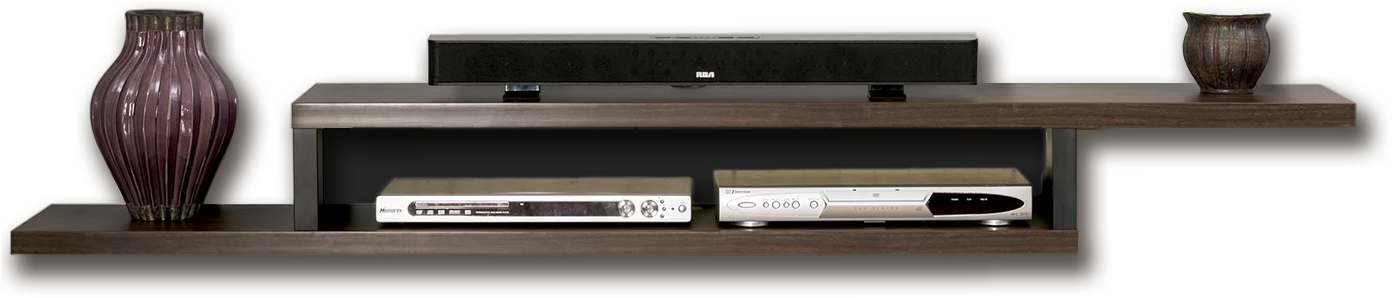 Shelves Wall Mounting Soundbar Wall Mounting Wire Concealment - Martin Furniture Colonel Wall Mount Tv Console, 72" (1397x311), Png Download