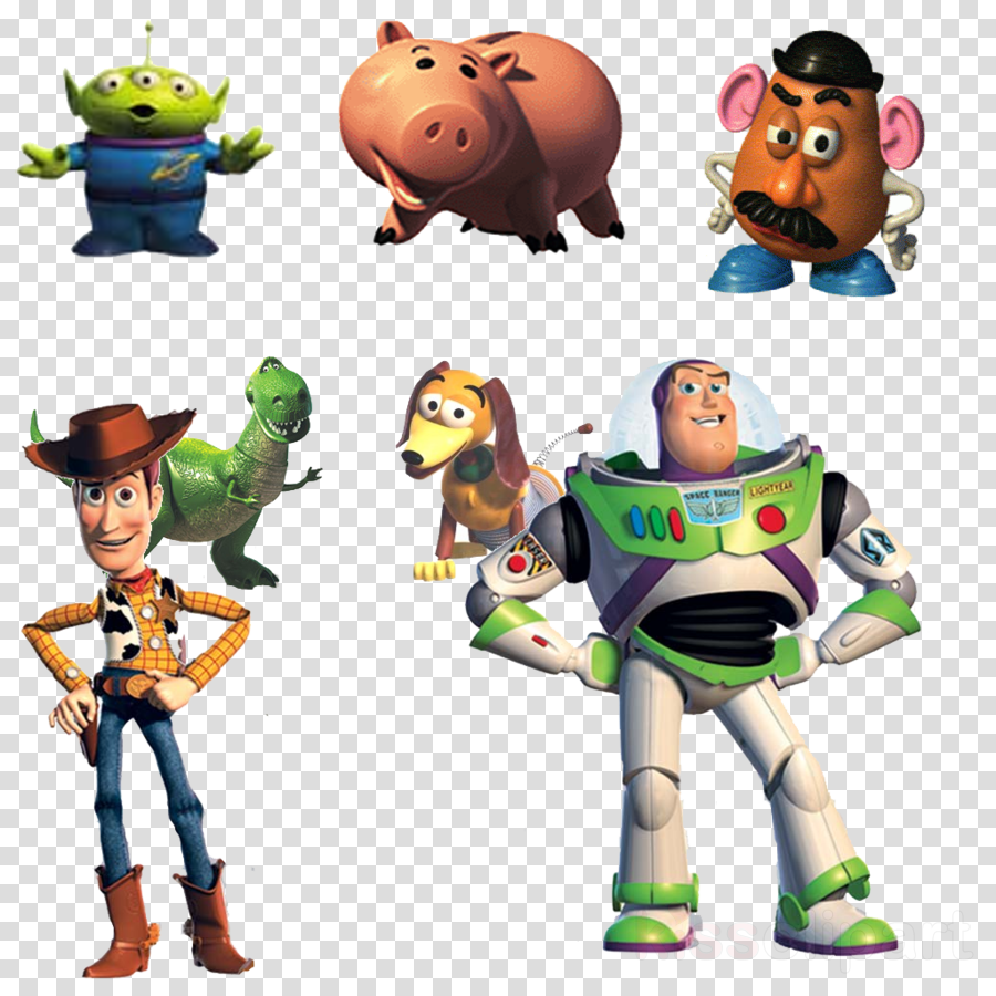 Download Toy Story Characters Png Clipart Sheriff Woody - Woody Buzz Lightyear Jessie (900x900), Png Download
