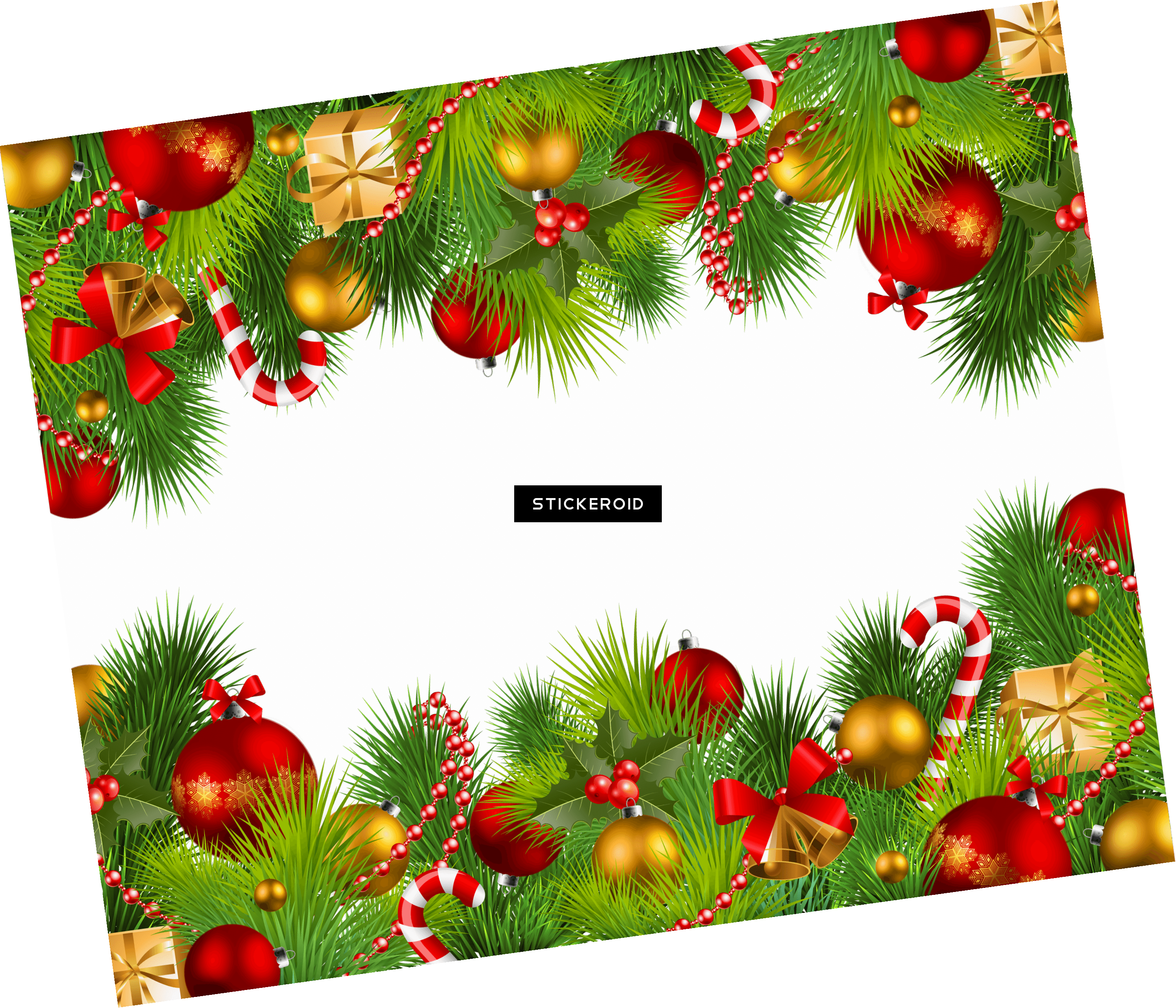 Christmas Double Frame - Transparent Christmas Party Png (2868x2459), Png Download