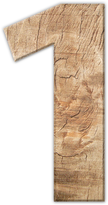 Pay, Wood, One, Grain, Pattern, Digit, Order - Wood Numbers Transparent (546x720), Png Download