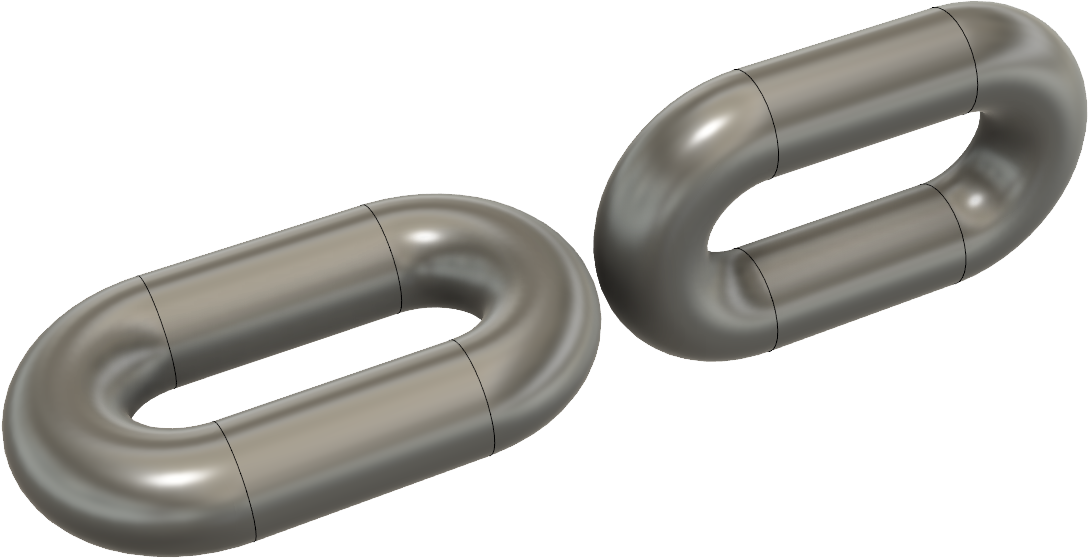 Making A Chain With Cad Fusion (1920x965), Png Download