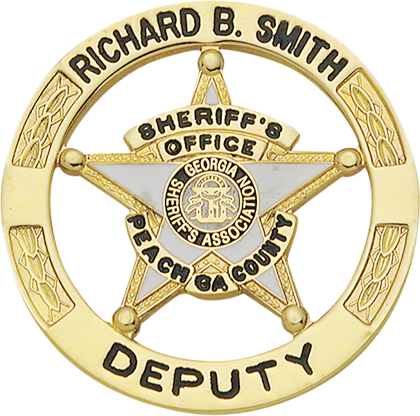Smith & Warren 5 Point Stars/circle - Peach County, Georgia (606x601), Png Download