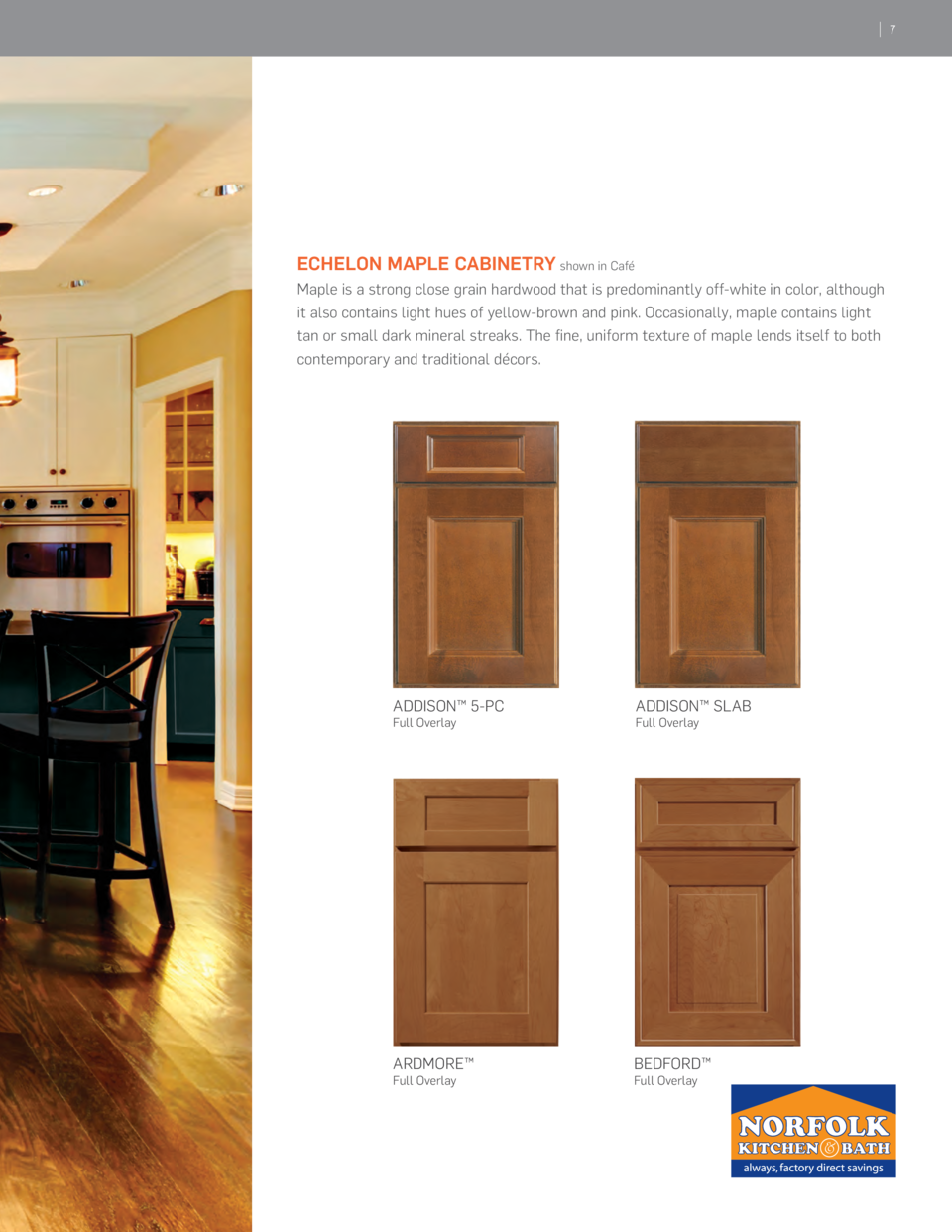 7 Echelon Maple Cabinetry Shown In Caf Maple Is A Strong - Hardwood (960x1242), Png Download