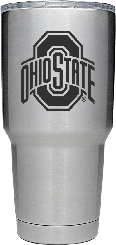 Yeti Ohio State Engraved 30 Oz Rambler - Black Ohio State Logo (400x842), Png Download