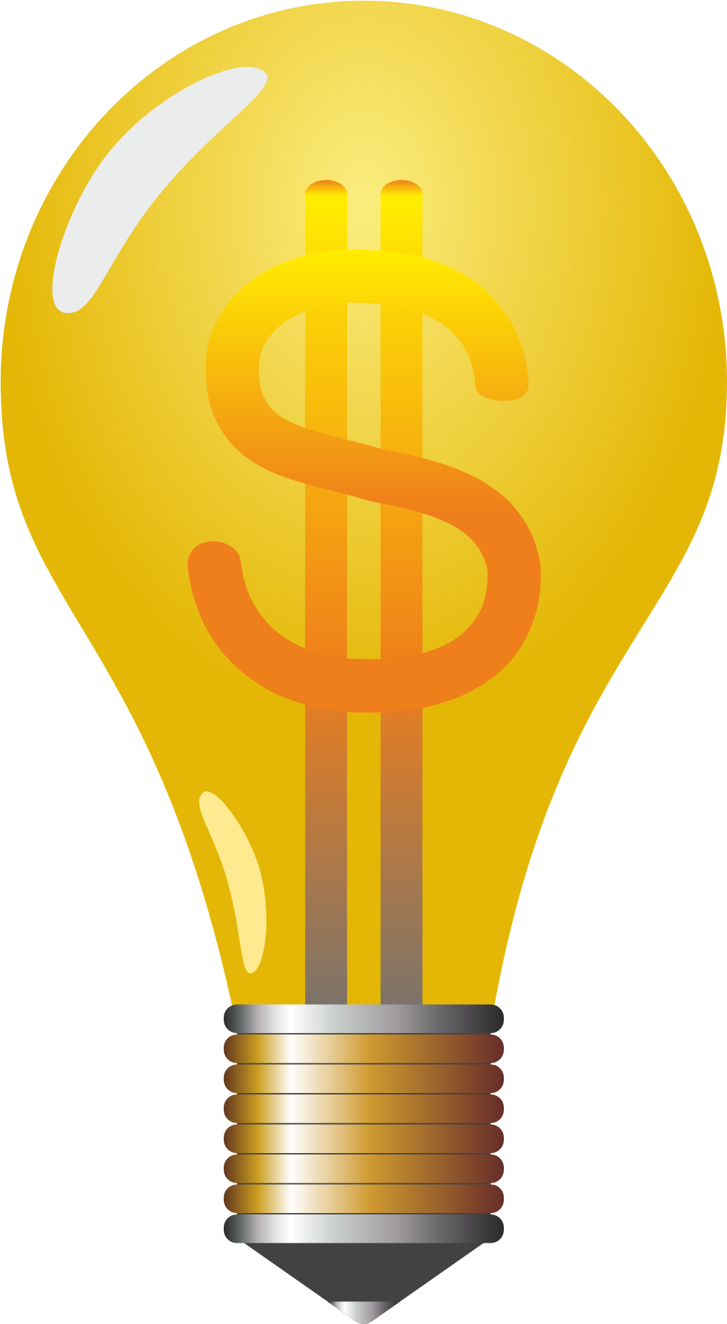 Light Bulb Pear Lamp Dollar Png Image - Incandescent Light Bulb (703x1280), Png Download