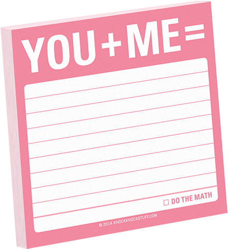 Knock Knock Sticky Note - You + Me Sticky Note (simple Stickies) (800x547), Png Download