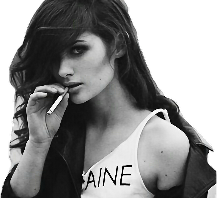 Girl Model Sticker Stickers Png Transparent Blackandwhi - Attitude Status For Bf (730x666), Png Download