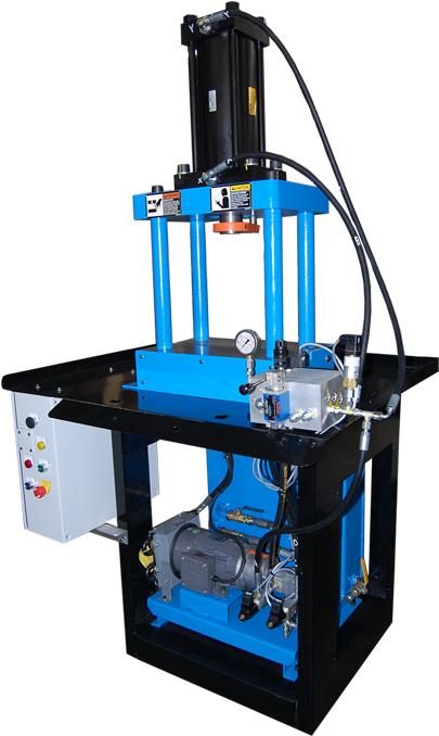 30 Ton 4-post Benchtop Bulge Forming Press To Accommodate - Machine Press (453x713), Png Download