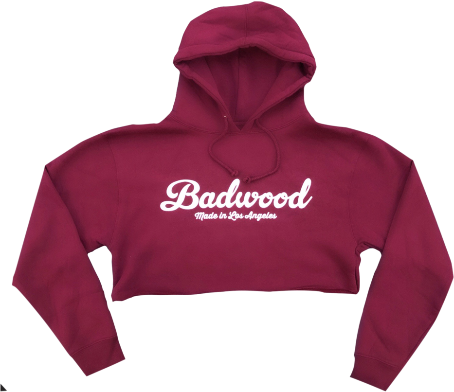 Ski Mask Cropped Hoodie In Maroon - Hoodie (956x1024), Png Download