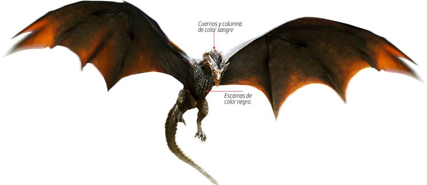 Dragones Juego De Tronos Png - Threatening Dragon (850x376), Png Download
