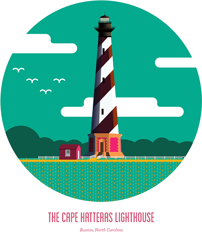 In These Vector Illustrations, I Sought To Capture - Vector Lighthouse Simple (1200x1200), Png Download