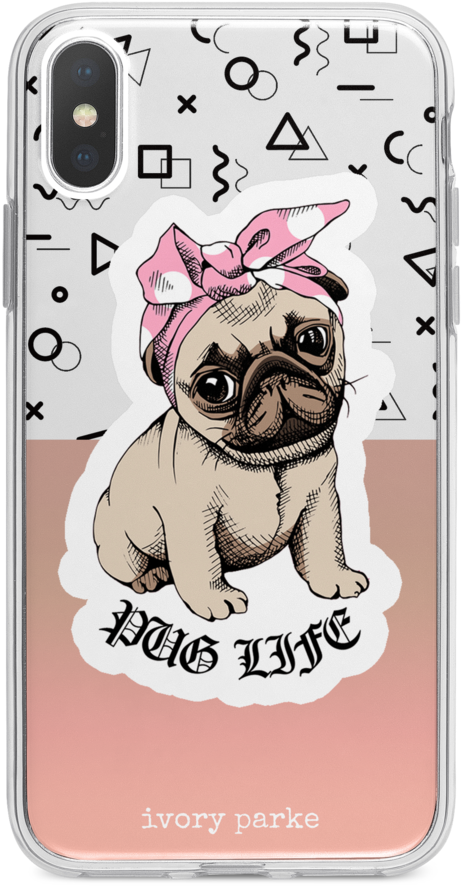 Pug Life Iphone Case Pugs, Iphone Cases, Pug Life, - Pink Casual Dresses By Sunshine Swing - Pink (1024x1024), Png Download