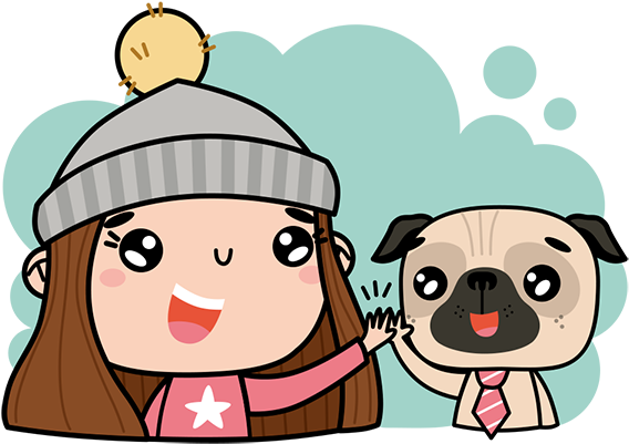 Pug Life Ii - Sticker (600x600), Png Download