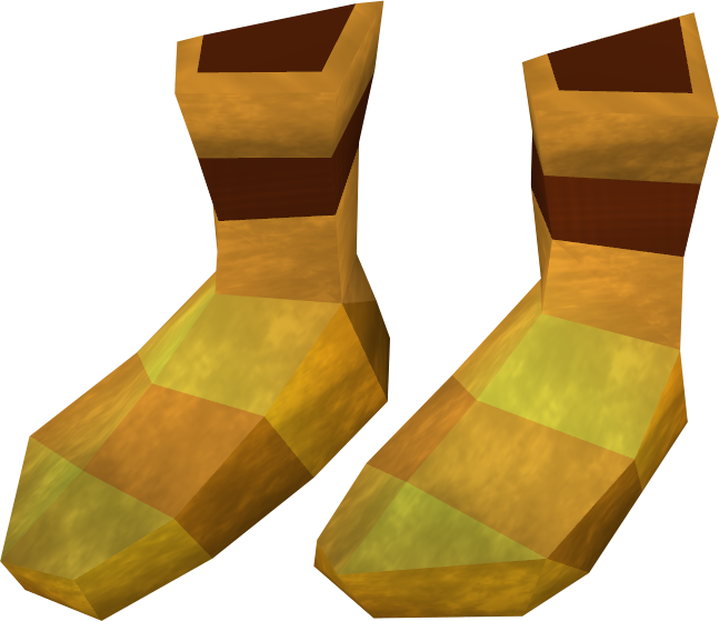 Golden Mining Boots Detail - Runescape Gold Boots (647x559), Png Download