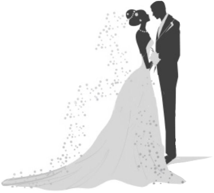 Wedding Graphics, Wedding Cards, Wedding Favors, Wedding - Bride And Groom Vector Png (736x952), Png Download