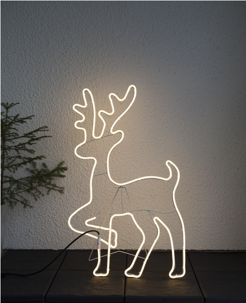 Silhouette Neoled - Led Dekofigur Neoled Rensdyr Silhuet (600x600), Png Download