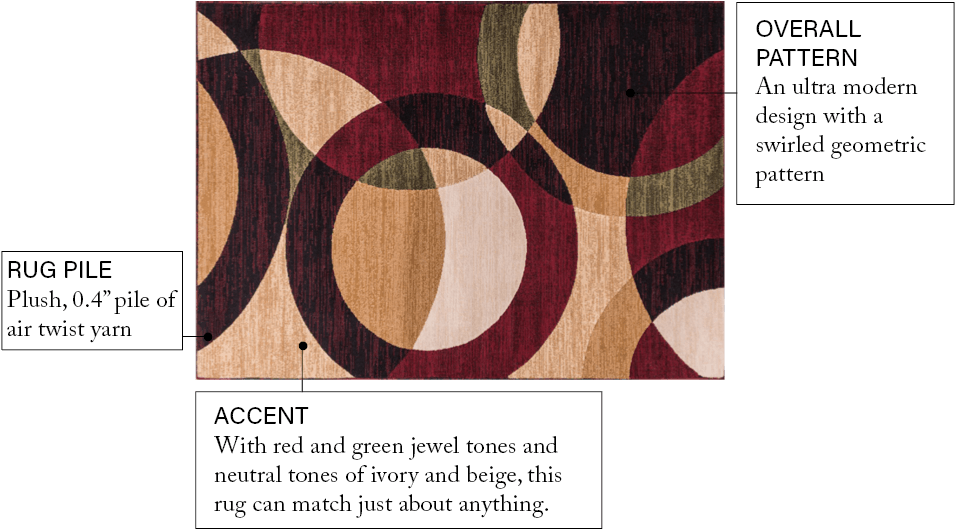 Bingo Red Rug - Red Indoor Rugs By Well Woven - Red Bingo Rug (1000x600), Png Download