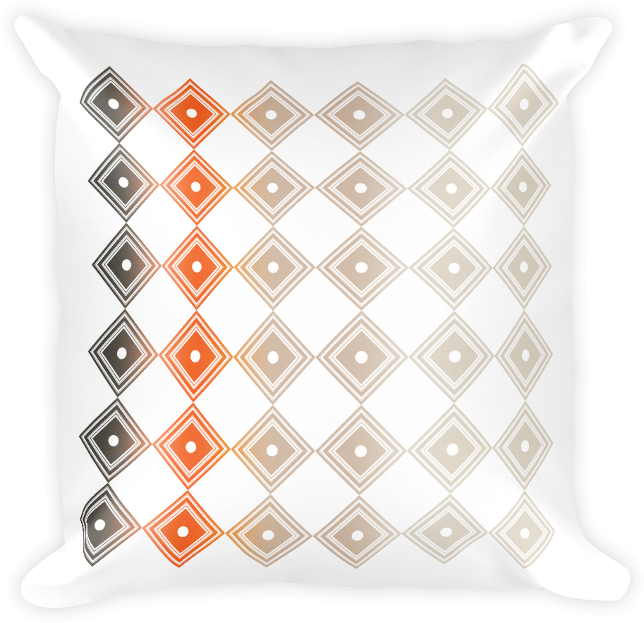 Modern Orange And Beige Coloured Square Pillow Cushion - Casa Da Música (1000x1000), Png Download