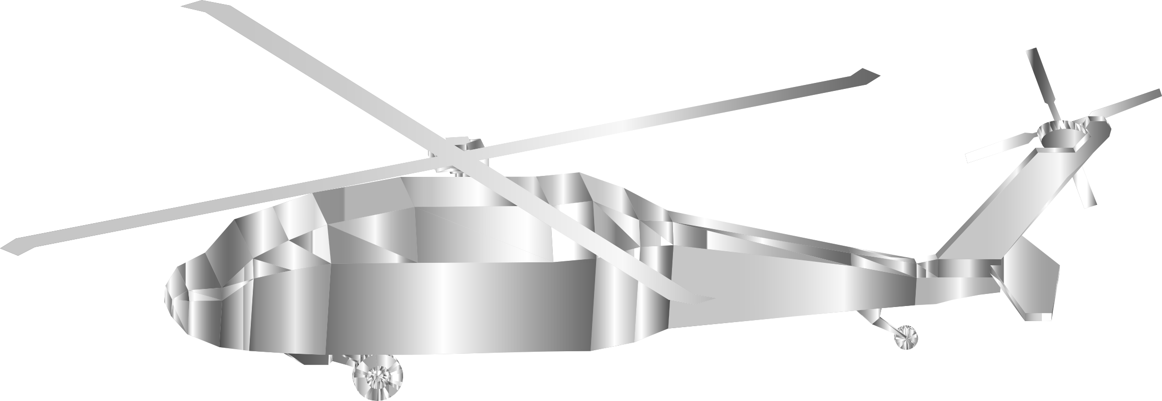 This Free Icons Png Design Of 3d Low Poly Blackhawk (2312x798), Png Download