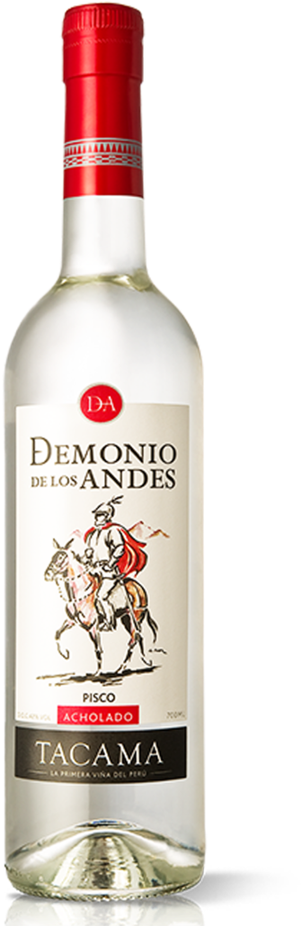 Pisco Demonio De Los Andes Acholado Tacama 70cl - Demonio De Los Andes Pisco (424x1080), Png Download