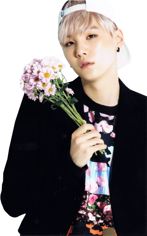 Bts I Need You Japanese Ver Flower Pngs Png Tumblr - Bts Suga Flower (631x900), Png Download