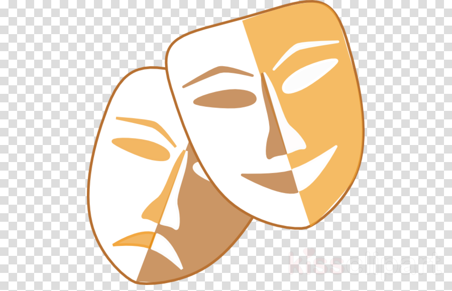 Theater Mask Png Clipart Theatre Mask Clip Art - Theater Masks Png Transparent (900x580), Png Download