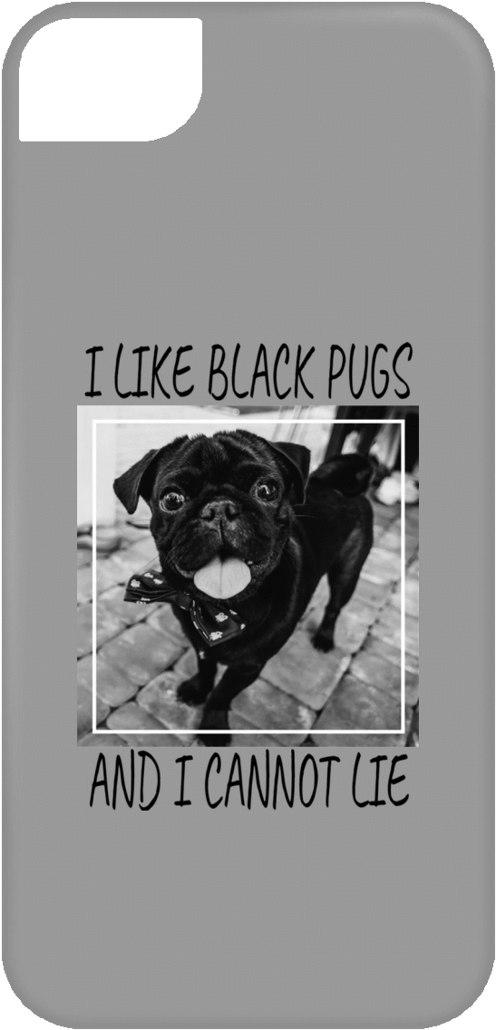 I Like Black Pugs Iphone Case - Pug (1155x1155), Png Download