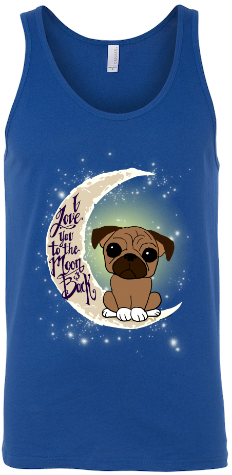 Teelaunch Shirts Canvas Unisex Tank / Royal / S Pug - Best Gift - Lilo Stitch Hoodie/t-shirt/mug Black/navy/pink/white (1000x1000), Png Download