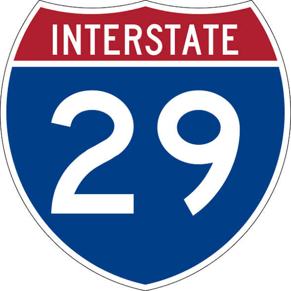 I-29 - Interstate 74 Sign (589x589), Png Download