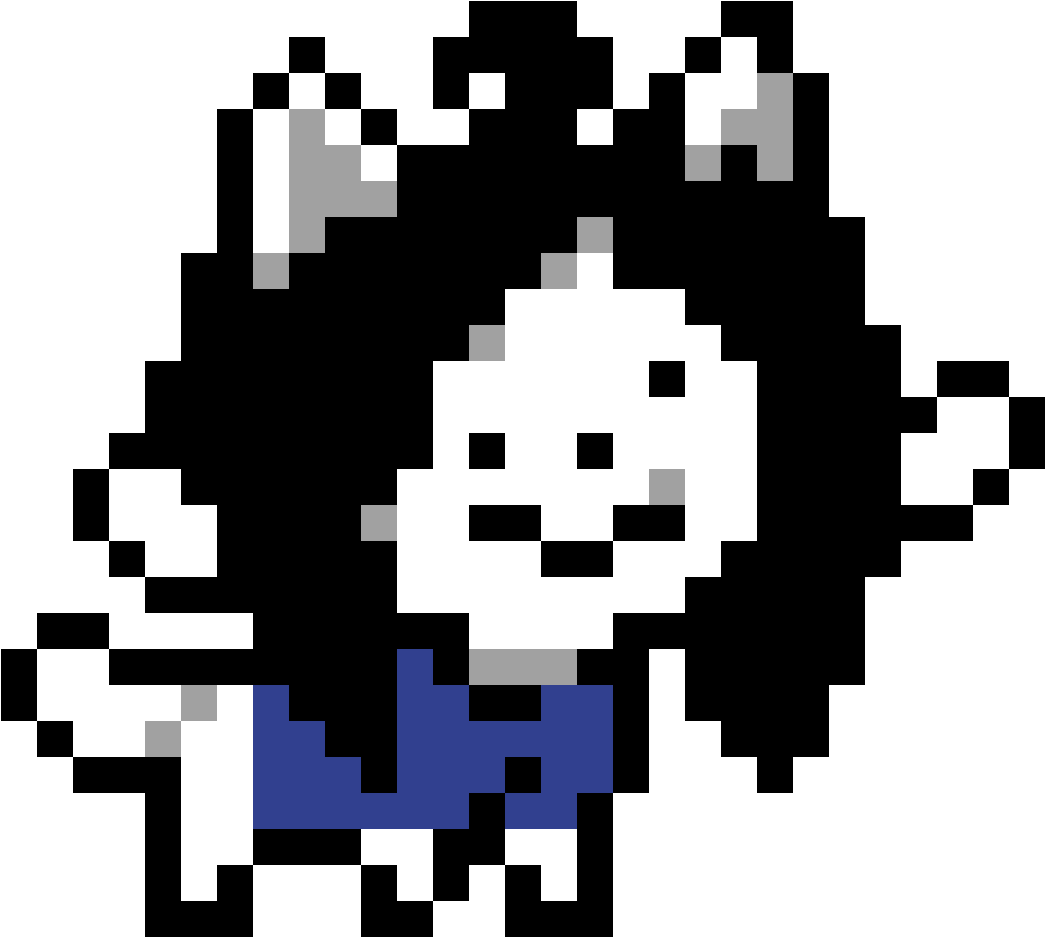Hoi Im Temmie - Undertale Tem Pixel Art (1188x1080), Png Download