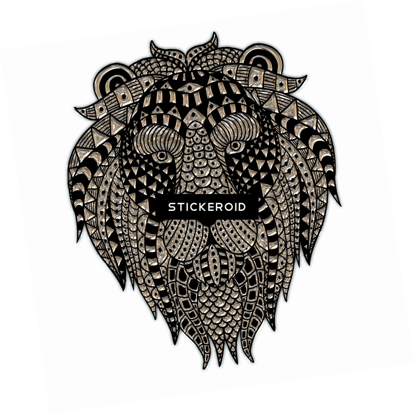 Lion Cub Sitting Plastic Art - Lion (1444x1445), Png Download