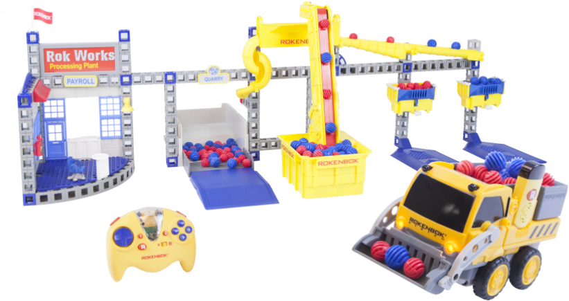 Rok Works Construction & Action Set - Rokenbok Toy (850x480), Png Download