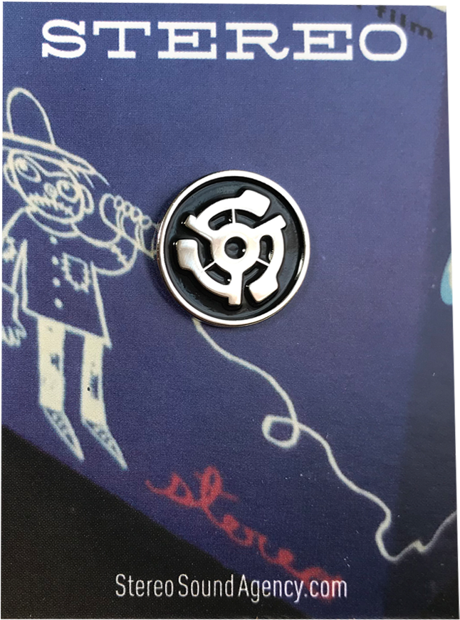 Stereo 45 Chrome & Black Enamel Pin - Lapel Pin (1000x1500), Png Download