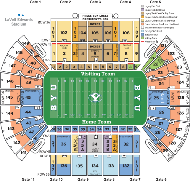 Byustadium - Byu Stadium Seats (668x700), Png Download