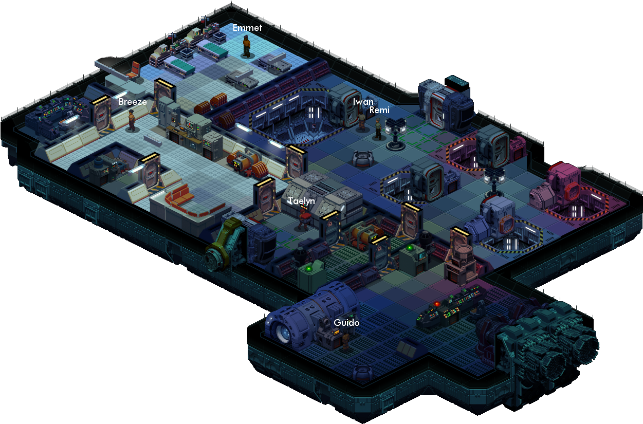 Space Haven Spaceship Colony Sim Inspired By Rimworld, - Oxygen Not Included Base Designs (1259x829), Png Download