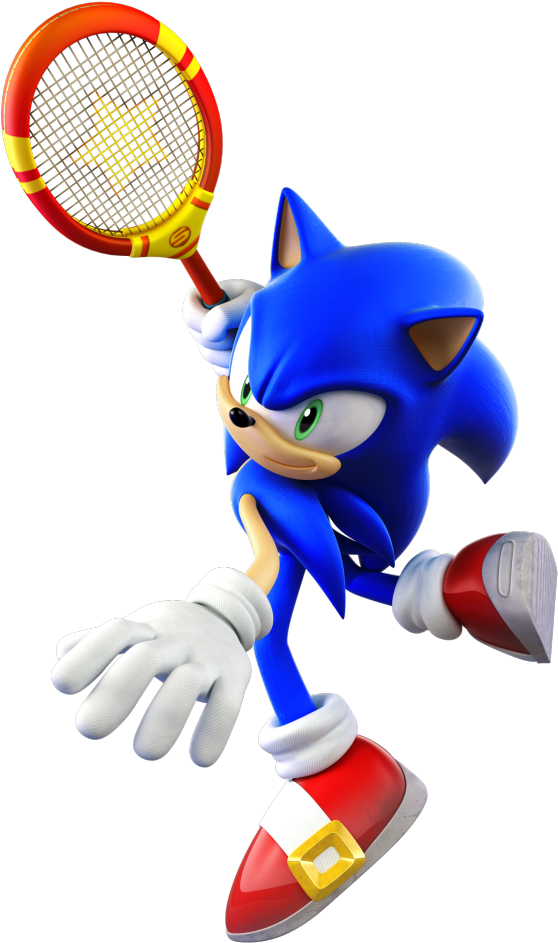 Sonic's - Sega Superstars Tennis Sonic (902x1024), Png Download