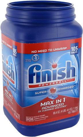 Finish Powerball All In One Dishwasher Detergent Tabs, (900x900), Png Download