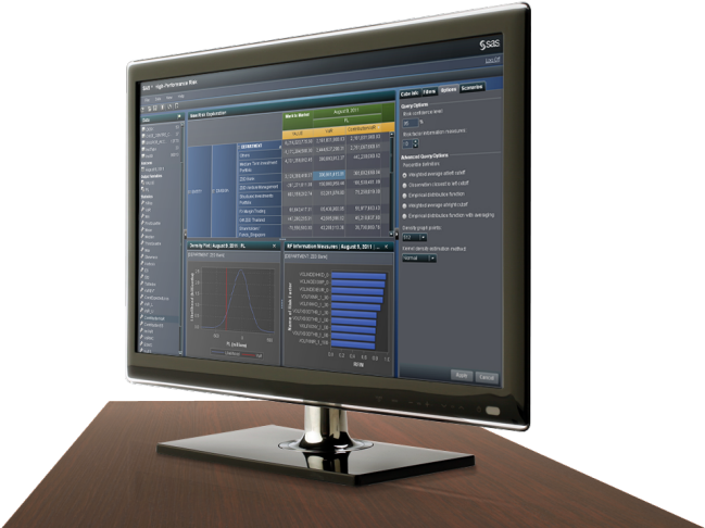 Sas High-performance Risk Shown On Desktop Monitor - Computer Monitor (650x541), Png Download