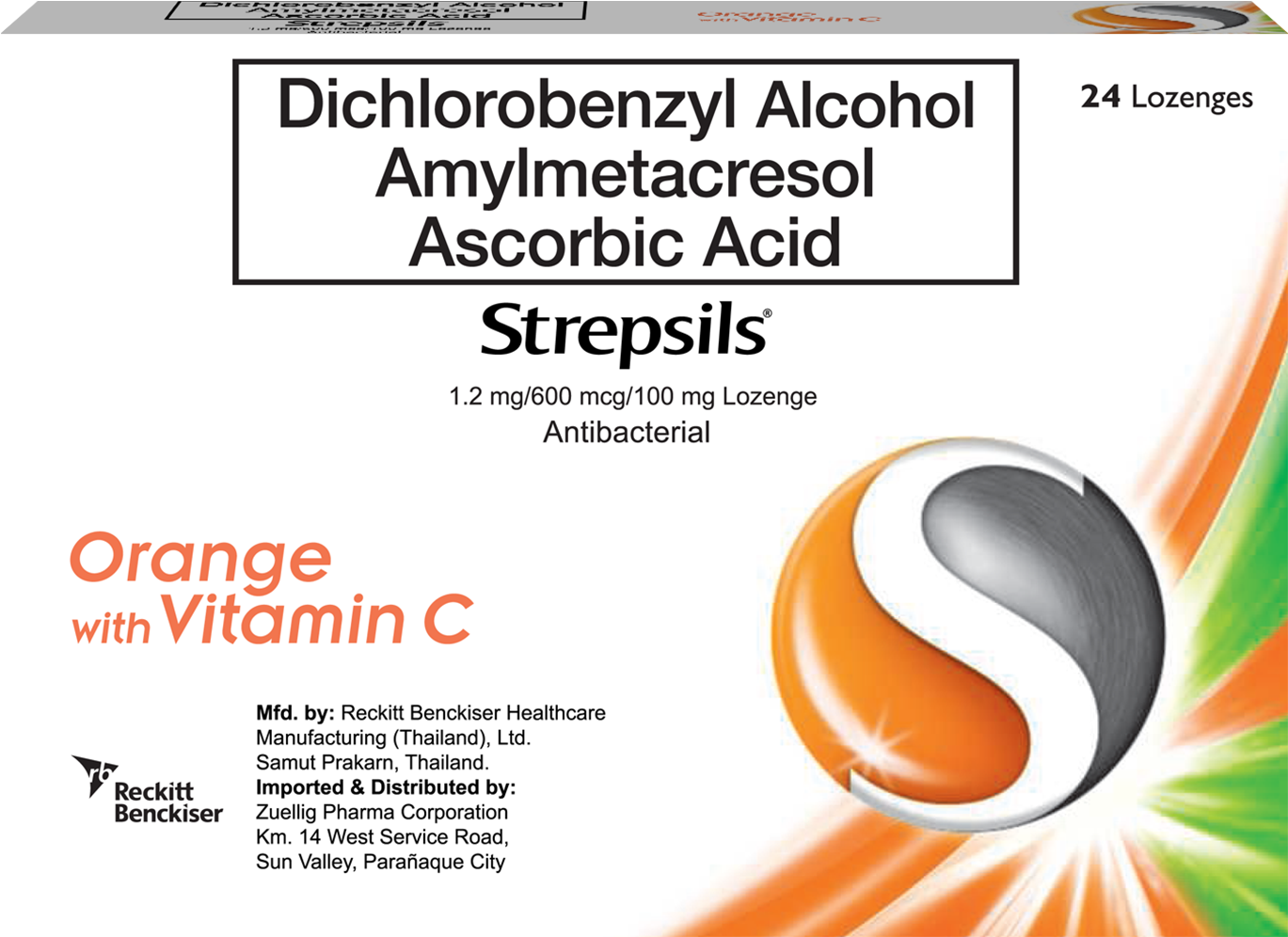 Orange With Vitamin C 24s - Strepsils (1500x1500), Png Download