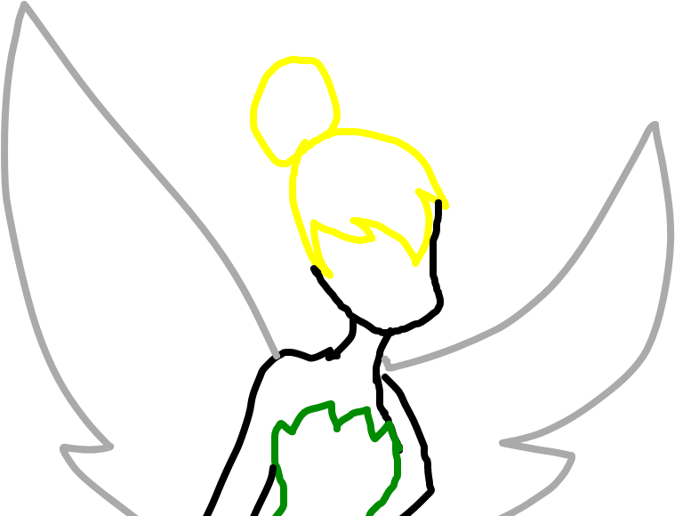 Sininho - Drawing (1020x608), Png Download