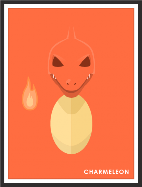 Minimalistic Poster Inspiration - Pokémon (570x760), Png Download