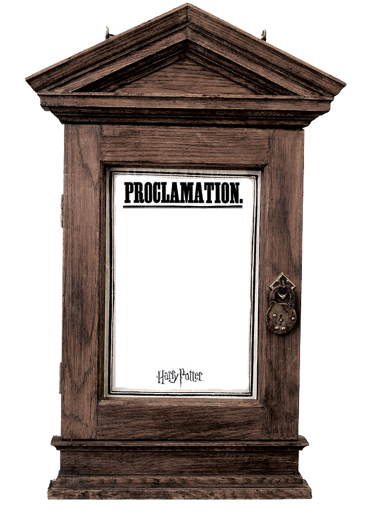 L Proclamation Frame Blank - Harry Potter Decree Frame (590x768), Png Download