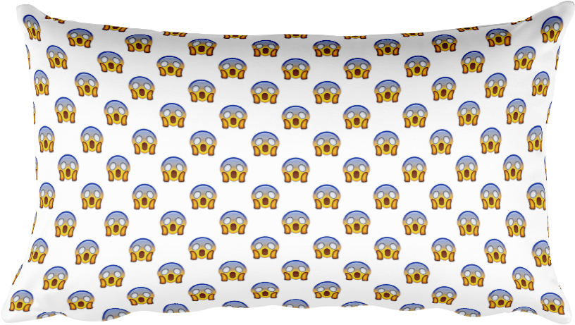 Emoji Bed Pillow Face Screaming In Fear Just Emoji - Handbag (1000x1000), Png Download