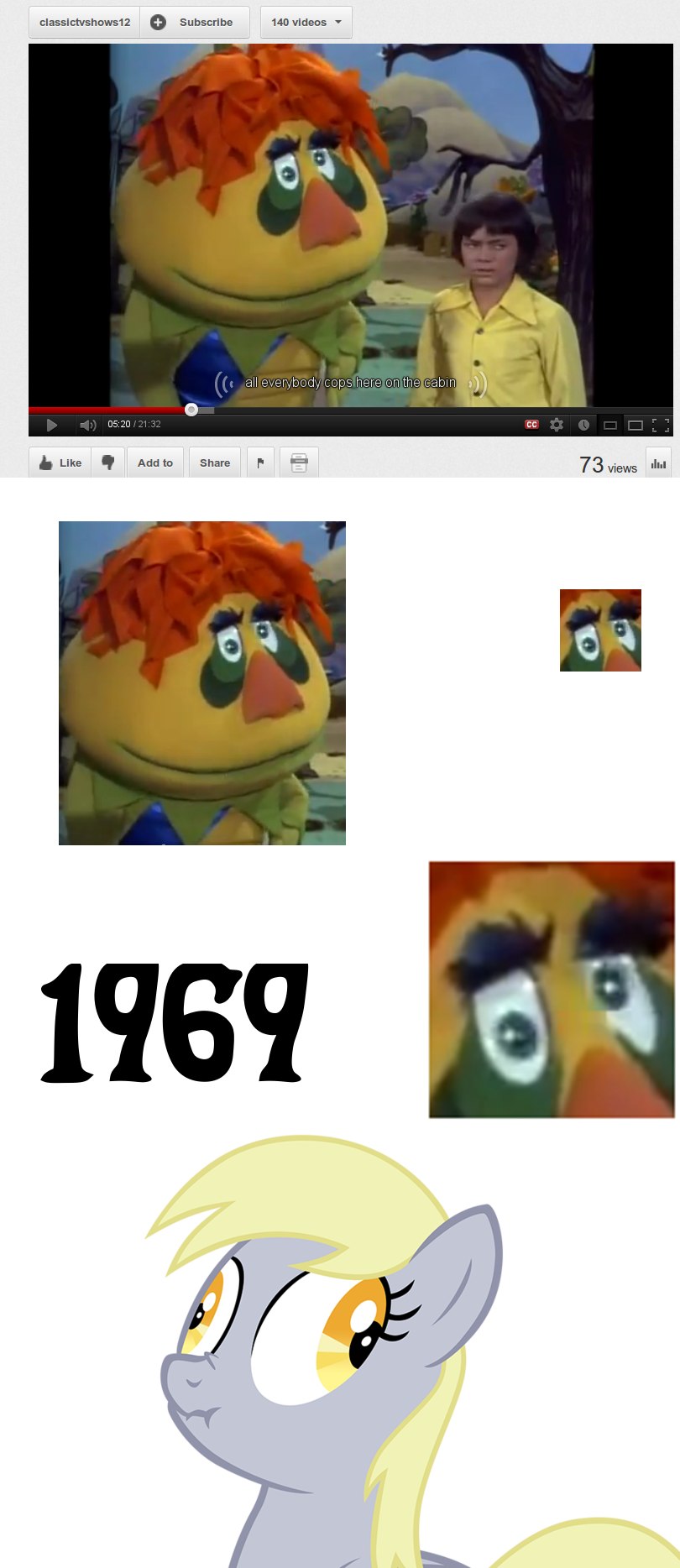 60s, Barely Pony Related, Caption, Conspiracy, Derpy - Hr Puff N Stuff (810x1868), Png Download