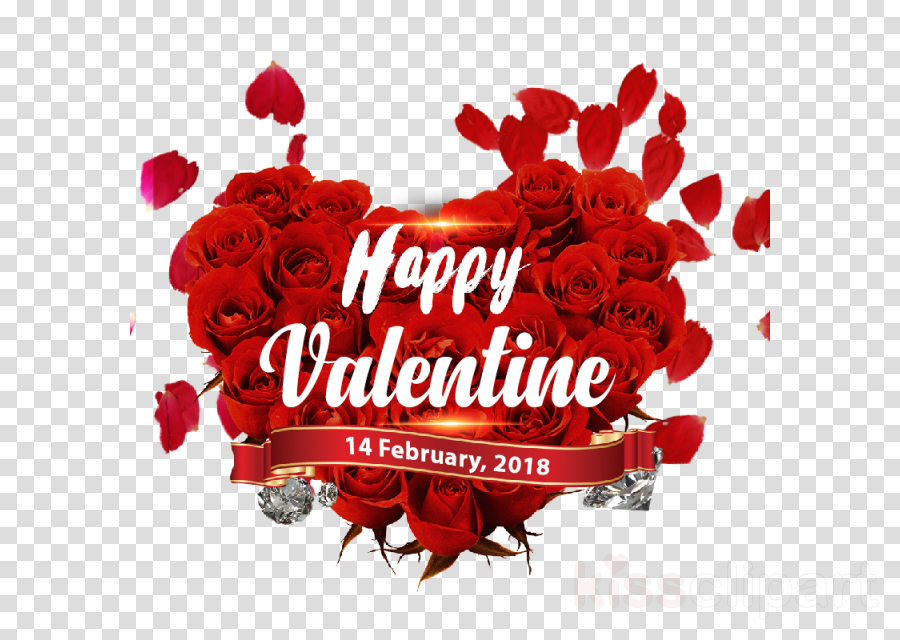 Free Psd Flyer Valentine Clipart Valentine's Day February - Happy February 14 Feb Valentine Day (900x640), Png Download