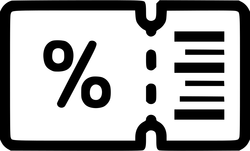 Coupon Broken Line Box Png - Discount Coupon Icon Png (980x594), Png Download