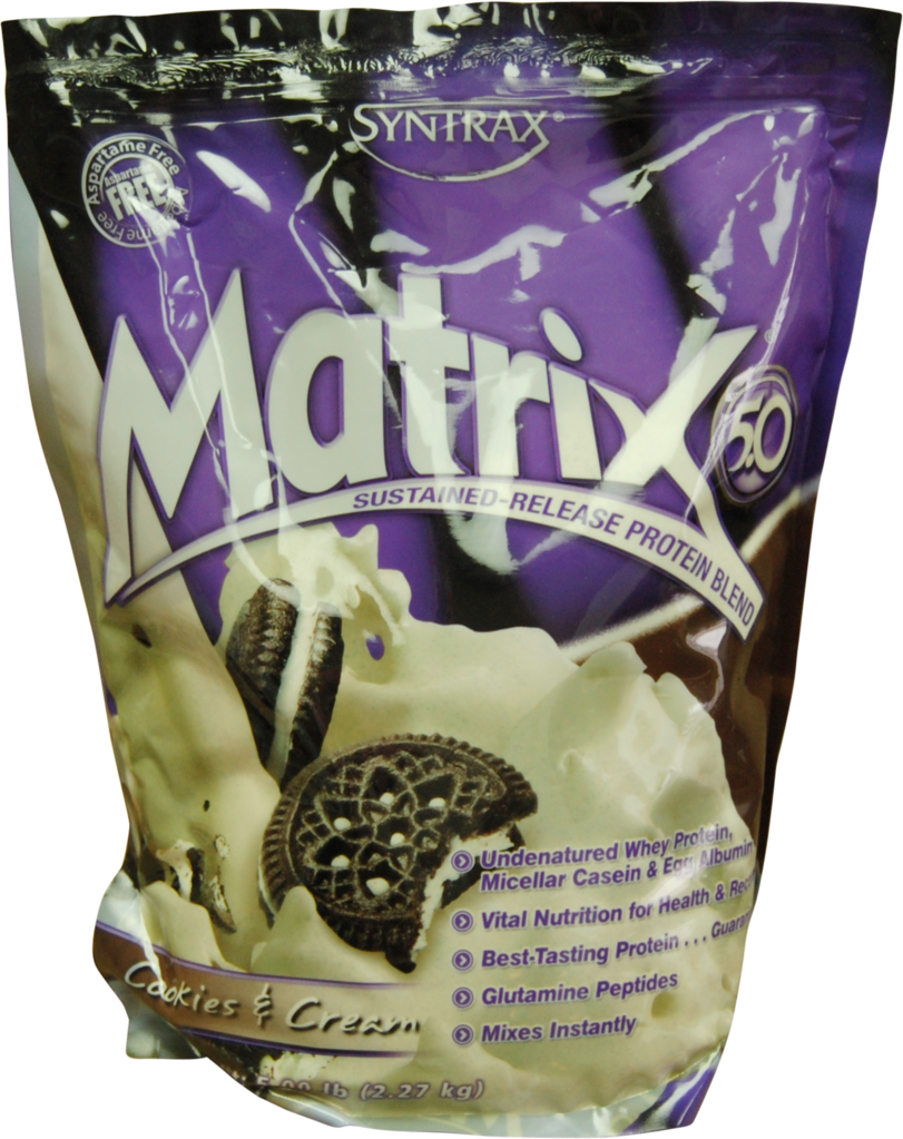 Cookies And Cream Matrix Protein Powder - Syntrax Matrix 5.0 - Cookies & Cream - 5 Lbs (811x1023), Png Download