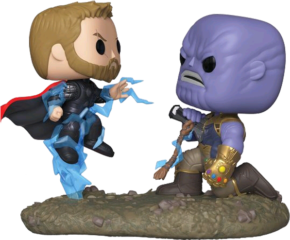 Avengers Infinity War - Thor Vs Thanos Pop (600x600), Png Download
