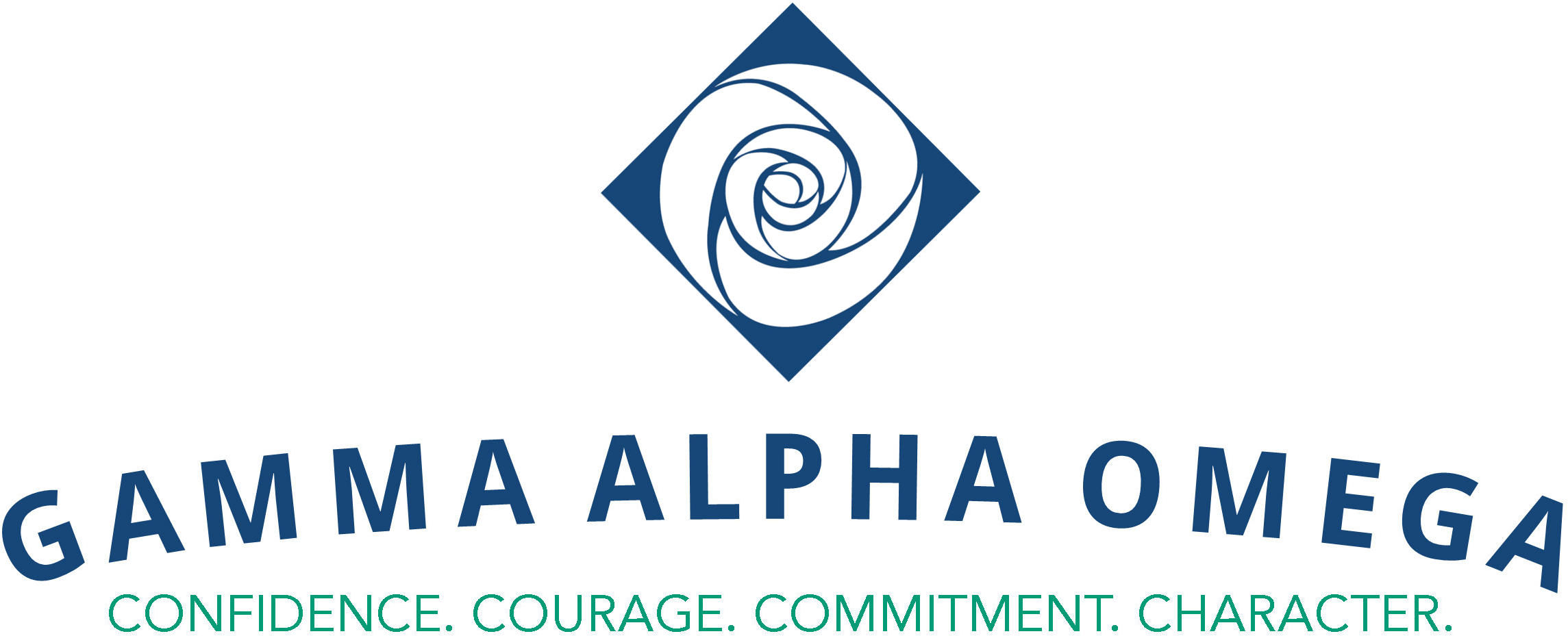 The First Established Latina Based Sorority At The - Gamma Alpha Omega Badge (2382x1018), Png Download